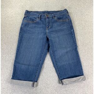 Levi's Capri Jeans Women's Size 10/30 (Meas 32x17.5) Blue Cuffed Denim Med Wash